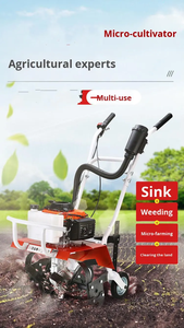 Motozappa a Benzina 2/4 Tempi 2.5-3.2L 2-5kW, Coltivatore Rotativo Portatile da Giardino, Mini Motozappa Agricola - Product Image 4