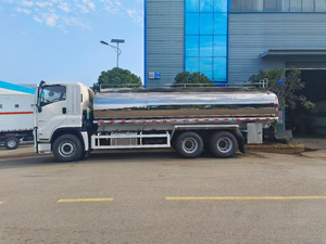 Camión Cisterna Aislado de 10 Ruedas y 20m3 para Transporte de Alimentos Líquidos, 4 Compartimentos, Camión Cisterna para Agua Potable y Leche, Limpio (CIP), en Venta - Product Image 6