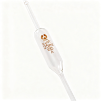 Pipette à bulbe en verre anticorrosion à volume fixe pour analyse chimique, qualité supérieure, pour instituts de recherche multi-scènes