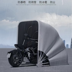 Abri rétractable pour moto, housse de moto personnalisée en tissu Oxford, housse de protection imperméable/résistante aux UV/résistante aux intempéries - Product Image 6