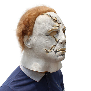 Rob Zombie Michael Myers Latex Masque <span class=keywords><strong>Film</strong></span> D'<span class=keywords><strong>horreur</strong></span> Cosplay Pour Hommes Effrayant Latex Plein Masque De Mascarade D'halloween - Product Image 4