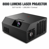 Projecteur dôme grand format pour cinéma vidéo, 8000 lumens ANSI, LCD numérique, planétarium 3D, objectif fisheye 360 degrés