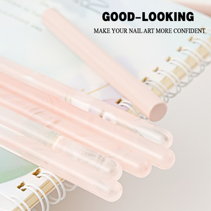 Set de 5 stylos acryliques à base de poudre de fumée, pinceau plat synthétique, peinture extrêmement fine pour ongles <span class=keywords><strong>spéciaux</strong></span>, professionnel japonais - Product Image 6