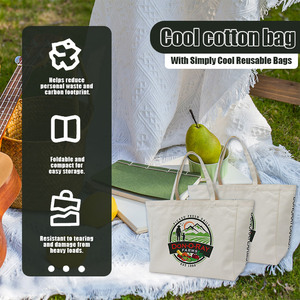 Sac fourre-tout en toile de <span class=keywords><strong>voile</strong></span> recyclée de qualité supérieure Sac à provisions en coton tanné végétal personnalisé pour les marques soucieuses de l'environnement - Product Image 3