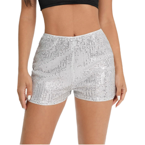 Shorts de carnaval pour femmes, à paillettes métalliques, taille haute, sexy, pour la danse en club, le sport, la discothèque, ODM - Product Image 1