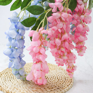 พวงมาลัยหวายเทียมวิสเทอเรียเถาหวาย<span class=keywords><strong>ดอก</strong></span>ไม้ผ้าไหมตกแต่งงานแต่งงานงานปาร์ตี้ที่บ้าน - Product Image 4