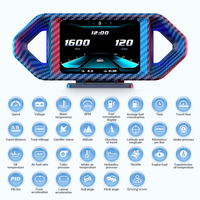 2025 el más nuevo medidor inteligente P26 Auto Meter Car HUD con OBD2 GPS pendiente velocímetro puntuación de conducción Head up muestra accesorios de coche