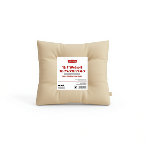 Cojín cuadrado nórdico beige para exteriores de 19.7x19.7x4.7, cojín acolchado de tela para espacios exteriores - Product Image 1
