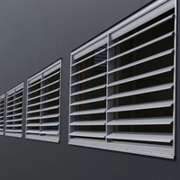 Volets en alliage d'aluminium pour façade de complexe de bureaux, verticaux, modernes, décoratifs, légers, durables, écologiques, économiseurs d'énergie