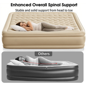 Colchón de aire doble con bomba elevada, colchón inflable de vigas verticales, colchón inflable para acampar - Product Image 5