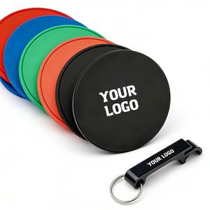 Sous-verre en silicone rond antidérapant et isolant thermique pour restaurant, hôtel, promotion, cadeau d'entreprise, avec logo personnalisé, vente en gros - Product Image 1