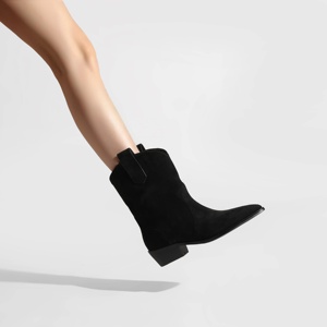 Bottines de cow-boy style American Babe, bottines à talon carré tendance pour festival, bottines polyvalentes multicolores style rétro - Product Image 3