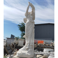 Sculpture grecque en marbre de haute qualité, grandeur nature, pour jardin extérieur, Apollon à la poursuite de Daphné