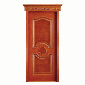 Fabricant de portes intérieures moulées en bois massif, design cercle incurvé GA-01S - Product Image 1