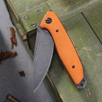 Couteaux de randonnée et de chasse en plein air Orange G10 Blade Blade D2