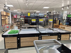 Scaffali supermercato negozio espositore per frutta e verdura supermercato espositore per frutta e verdura in legno resistente in legno pesante - Product Image 3