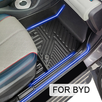 KQD Nouveau design Tapis de voiture toutes saisons Imperméables Tapis de sol Tapis de voiture Tpe 5D Tapis de voiture pour BYD Shark 2024