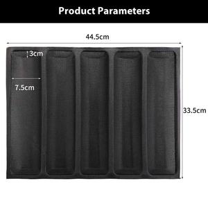 Silicone đục lỗ nướng hình thức bánh sandwich khuôn pháp Baguette bánh mì Pan thực phẩm Mat 5 khoang không dính nướng lót - Product Image 5