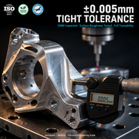 Piezas de Precisión Mecanizadas por CNC, Torneado y Fresado, Tolerancia Ajustada de ±0.005mm, Componentes de Aluminio, Acero Inoxidable y Titanio, Mecanizado de 5 Ejes