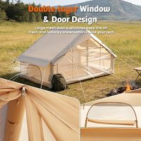 Tente gonflable à installation rapide en 1 minute, avec grandes portes et pompe manuelle, tentes gonflables imperméables en Oxford pour le camping avec fenêtre de toit