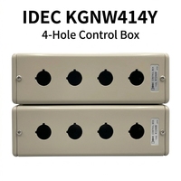 Interrupteur à bouton-poussoir IDEC KGNW414Y KGNW313Y KGNW212Y, boîte de commande électrique universelle, boîte à boutons en acier, trou de 22 mm, 4 trous