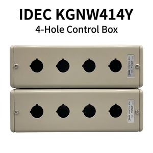 Interruttore a pulsante IDEC KGNW414Y KGNW313Y KGNW212Y, scatola di controllo elettrica universale in acciaio, scatola pulsanti con foro da 22mm, 4 fori - Product Image 3