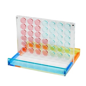 Juego de Mesa de Lujo de Acrílico 4 en Raya Gigante, Juego de Conexión Familiar Divertido, Juguete de Estrategia de Cristal <span class=keywords><strong>para</strong></span> Interiores - Product Image 1