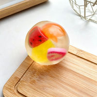 Balle anti-stress malléable en forme de fruit ou d'huile de coco, jouet sensoriel tactile pour soulager le stress