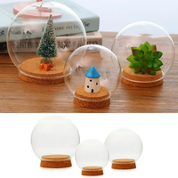 Cloche en verre transparent faite à la main, dôme de présentation pour la décoration de bureau, de maison ou de table