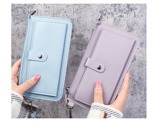 Kellybelly delle donne delle nuove donne minimalista, lungo, con cerniera multi-funzionale, multi-card, tenuto in mano fibbia Cerniera Portafoglio - Product Image 5
