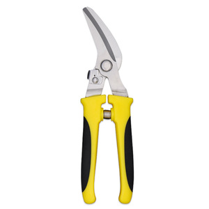 Bent Sheet Metal Shears Stainless Steel Yellow Industrial Multi Purpose Scissors For Wire Ducts - Product Image 4