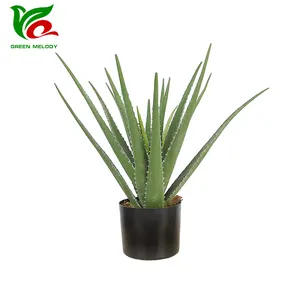 40cm Fake Aloe Vera Plant Artificial Agave Plant Indoor House Plants In Pot For Indoor Home Table Garden Decor
