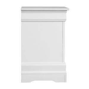 โต๊ะข้างเตียงไม้จริงสีขาวสไตล์โมเดิร์น 2 ลิ้นชัก สำหรับห้องนอนอพาร์ทเมนต์ - Product Image 5