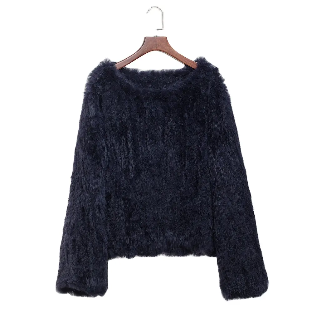 Của Phụ Nữ Bất Rabbit Fur Knit Coat 2020 Thương Hiệu Cô Gái Mới Của Mùa Đông Ấm Áo Khoác Áo Khoác Áo Len Cộng Với Kích Thước Màu Đen màu Hồng CT802-2
