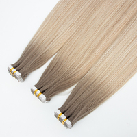 Extensions de cheveux humains Remy brésiliens blonds à bandes adhésives en PU invisibles, double trame, réutilisables, sans acide, haute qualité, vente en gros