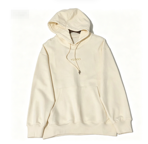 Sudadera con capucha para mujer, color sólido, algodón, informal, con bolsillo frontal, logotipo con transferencia térmica, para otoño, se puede personalizar con OEM. - Product Image 2