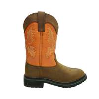 Bottes de cowboy longues marron pour hommes et femmes, OEM/ODM, avec ou sans embout et tige en acier.