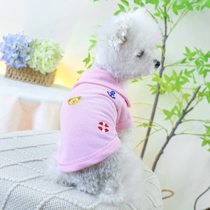 Ropa para mascotas, perros y gatos, camisetas ligeras de primavera/verano para perros pequeños y medianos, camisetas con estampado de huellas, polos con diseño de oso. - Product Image 2