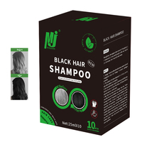 Champú de Color de Cabello Instantáneo Natural en Sachet, Envío Rápido, Venta al por Mayor, Tinte de Cabello Negro Semipermanente