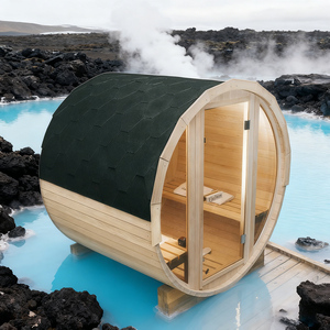 Sauna a Botte in Legno di Cedro Elettrica per Esterni, Kit per Bagno Turco a Legna per 2-4 Persone, Vendita all'Ingrosso - Product Image 5