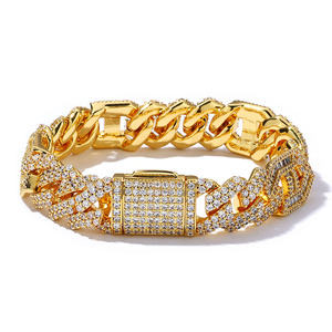 Chaîne cubaine en moissanite ovale fendue style hip-hop urbain, sertie de griffes, en argent S925 plaqué or lourd, effet glacé, pour fournisseurs B2B et ODM - Product Image 1