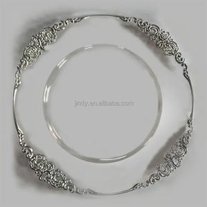 Juego de Vajilla para Cena al por Mayor, <span class=keywords><strong>Cubiertos</strong></span> Resistentes, Platos de Plástico con Borde Plateado <span class=keywords><strong>y</strong></span> Dorado para Bodas, Fiestas <span class=keywords><strong>y</strong></span> Eventos - Product Image 3