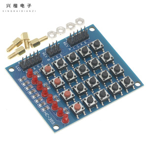 HC-35S โมดูลปุ่มกดแบบเมทริกซ์ 4x4 พร้อมไฟ LED สำหรับการขยายไมโครคอนโทรลเลอร์ - Product Image 1