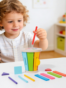 2026 Newly Designed Wooden 3-in-1 <b>Shape</b> Paired Educational Toys Children's Color Recognition Building <b>Blocks</b> Game - Product Image 1