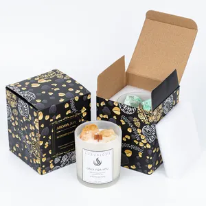 Wholesale Create Your Own Organic Aromatherapy Candles Crystal Luxury Custom Wood Wick Scented Candle With Glass Jars Crystals