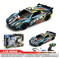 Voiture télécommandée 1:64 2.4G 4x4 pour drift, mini voiture de course avec lumières, modèle de voiture de course télécommandée à l'échelle réelle, cadeau