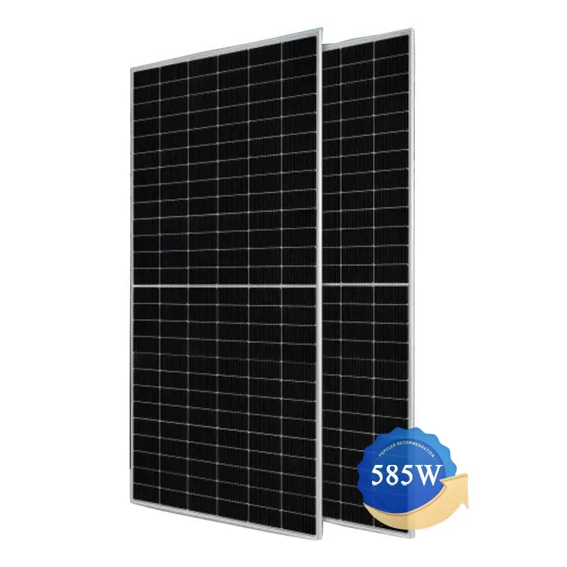JA Venta caliente Mono Panel Solar 585W Precio más bajo de alta eficiencia Media celda PERC Módulo PV para uso doméstico y comercial