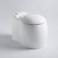 Toilette intelligente en forme d'oeuf petit appartement salle de bain maison assistance électrique intégrée rinçage eau toilette ronde sans réservoir
