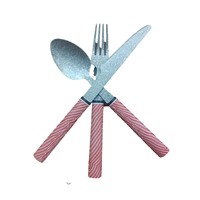 Lot de couteaux et fourchettes en G10 de Damas, plusieurs couleurs, avec poignée en G10 jaune, rouge, bleu, noir et camouflage