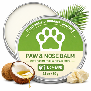 Bálsamo para Patas y Nariz de Perro con Aceite de Coco |   Protector Hidratante Totalmente Natural para las Almohadillas y la Nariz Secas y Agrietadas Contra la Sal del Invierno |   OEM - Product Image 1